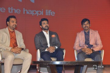 Happi Mobiles Brand Ambasidor as Ramcharan Pressmeet